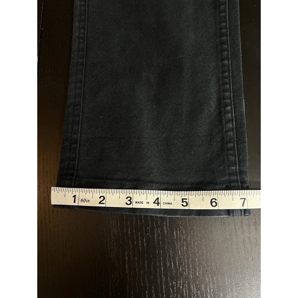 Taylor Stitch Chore Pants Mens Size 28 Black Wash Button Fly Straight Tapered